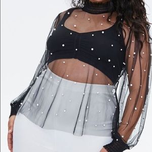Sheer Pearled Top